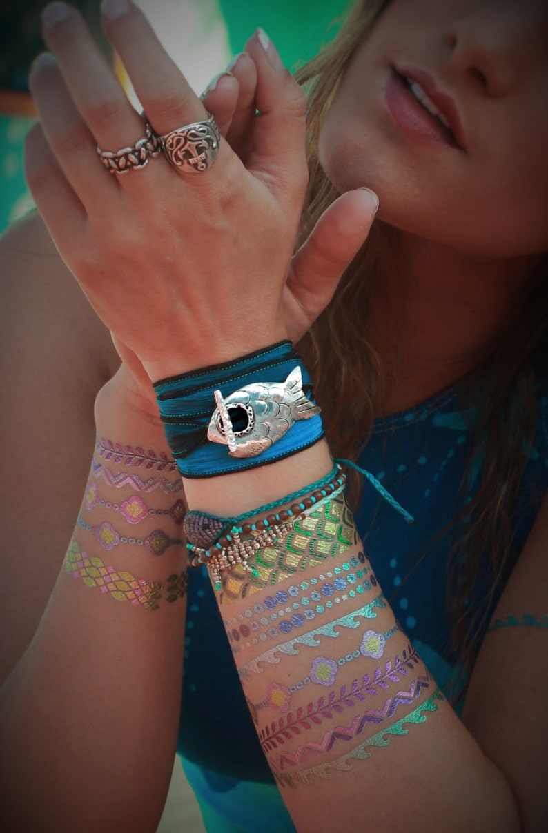 Teenage Girl Gift Guide Jewelry, Boho fashion handmade sterling silver bracelets by HappyGoLicky Jewelry