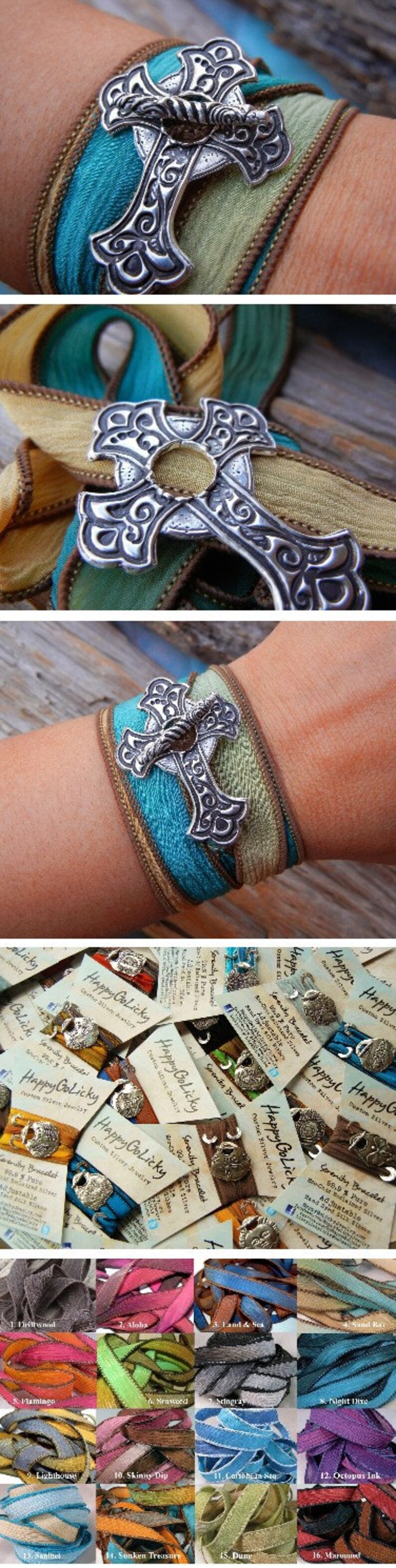 Delicate sterling silver bracelet design by HappyGoLicky Jewelry