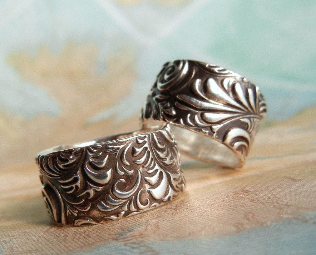 Custom Wedding Rings Handmade Silver Wedding Rings Silver - Etsy