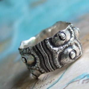 Sea Urchin Ring, Nautical Jewelry, Silver Ring Size 4 5 6 7 8 9 10 11 12 13 14 15, Nautical Rings, Nautical Jewelry Beach Ring Beach Jewelry