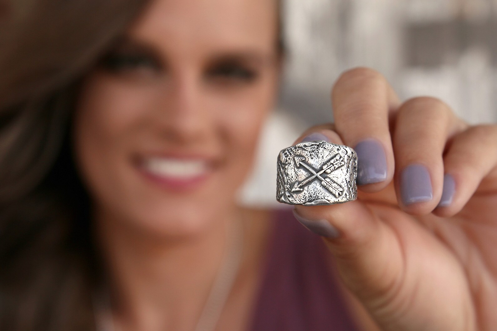 Southwest Jewelry Sterling Silver Ring Double Arrows Ring Etsy