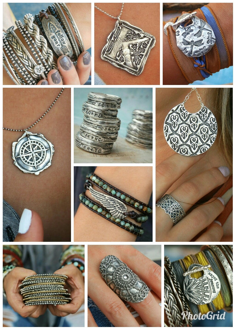 Handmade sterling silver artisan jewelry is by HappyGoLicky Jewelry