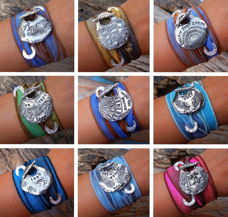 Boho fashion handmade sterling silver bracelets by HappyGoLicky Jewelry