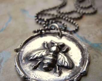 Bee Jewelry, Bee Necklace, Honey Bee Necklace, Bee Jewelry, Bee Necklace, Silver Bee Pendant