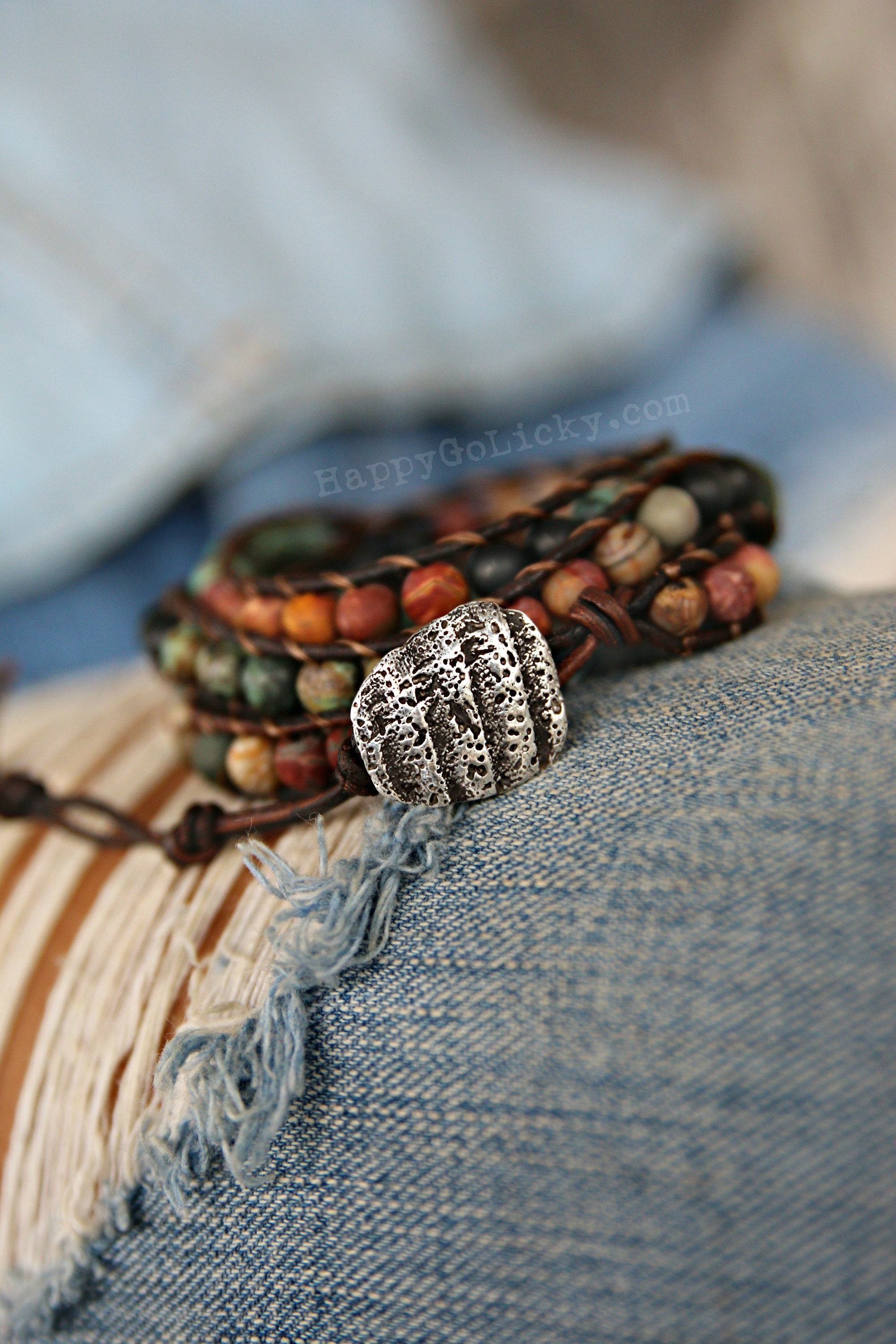 Boho Bracelet Boho Wrap Bracelet Wrap Boho Bracelet Beaded Etsy Australia