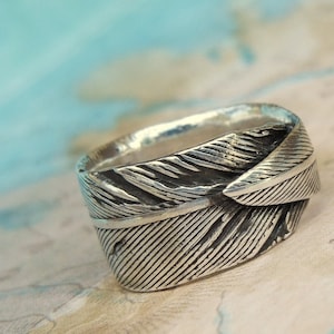 Gypsy Jewelry, Feather Jewelry, Gypsy Ring, Silver Gypsy Jewelry Feather Ring, Handmade Sterling Silver Feather Ring by HappyGoLicky Jewlry imagem 1