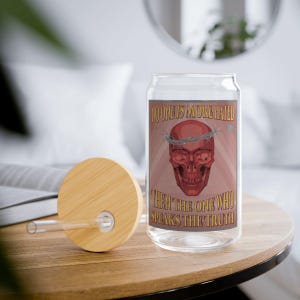 The People Collection sipperglas - maskers, leugens, waarheden, verlangens - uniek glaswerk, drinkgerei, bargerei, cadeau voor hem, cadeau voor haar