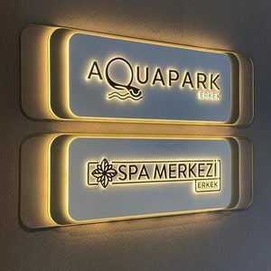 Letrero luminoso para exteriores, letreros con letras que se pueden abrir y cerrar, letreros de metal en 3D, letreros con logotipos comerciales, letreros iluminados, letreros cortados con láser, letreros para escaparates