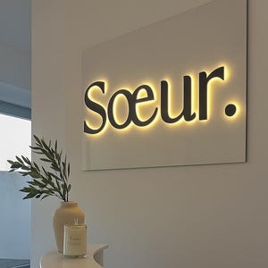 3D Business Logo Sign, Metal Backlit Sign, Illuminated Letter Sign, Salon Reception Signs, Laser cut Sign, Office Wall Sign, Med Spa Sign