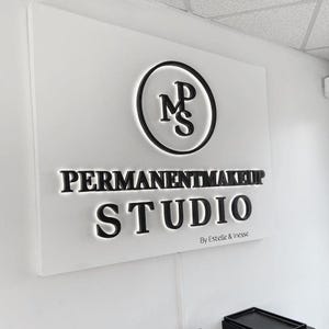 Letter Signs for Business, Salon Sign, Metal Backlit Sign, Illuminated Sign, Light up Sign, 3D Signboard, Custom Logo Signage, Sign Design