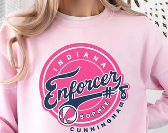 Sophie Cunningham Indiana Enforcer ronde hals, Fever Basketball met lange mouwen, Caitlin Clark Fever Team, Sophie The Enforcer, Bball cadeau, uniseks