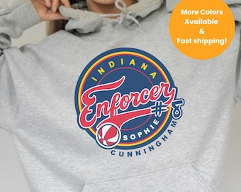 Felpa con cappuccio Sophie Cunningham Indiana Enforcer, felpa da basket Fever, squadra Fever di Caitlin Clark, Sophie The Enforcer, regalo di basket unisex