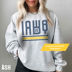 Caitlin Clark Indy Iowa Crewneck Sweatshirt, Unisex Basketball Sweater, From The Logo, Clark 22 Bball Gift Him or Her, Retro Indiana Bball
