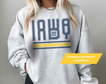 Caitlin Clark Indy Iowa Crewneck Sweatshirt, Unisex Basketball Sweater, From The Logo, Clark 22 Bball Gift Him or Her, Retro Indiana Bball