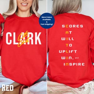 Caitlin Clark Basketball Crewneck Sweatshirt, Unisex Scores at Will Sweater, From The Logo 22, Clark 22 Bball Gift for Him or Her