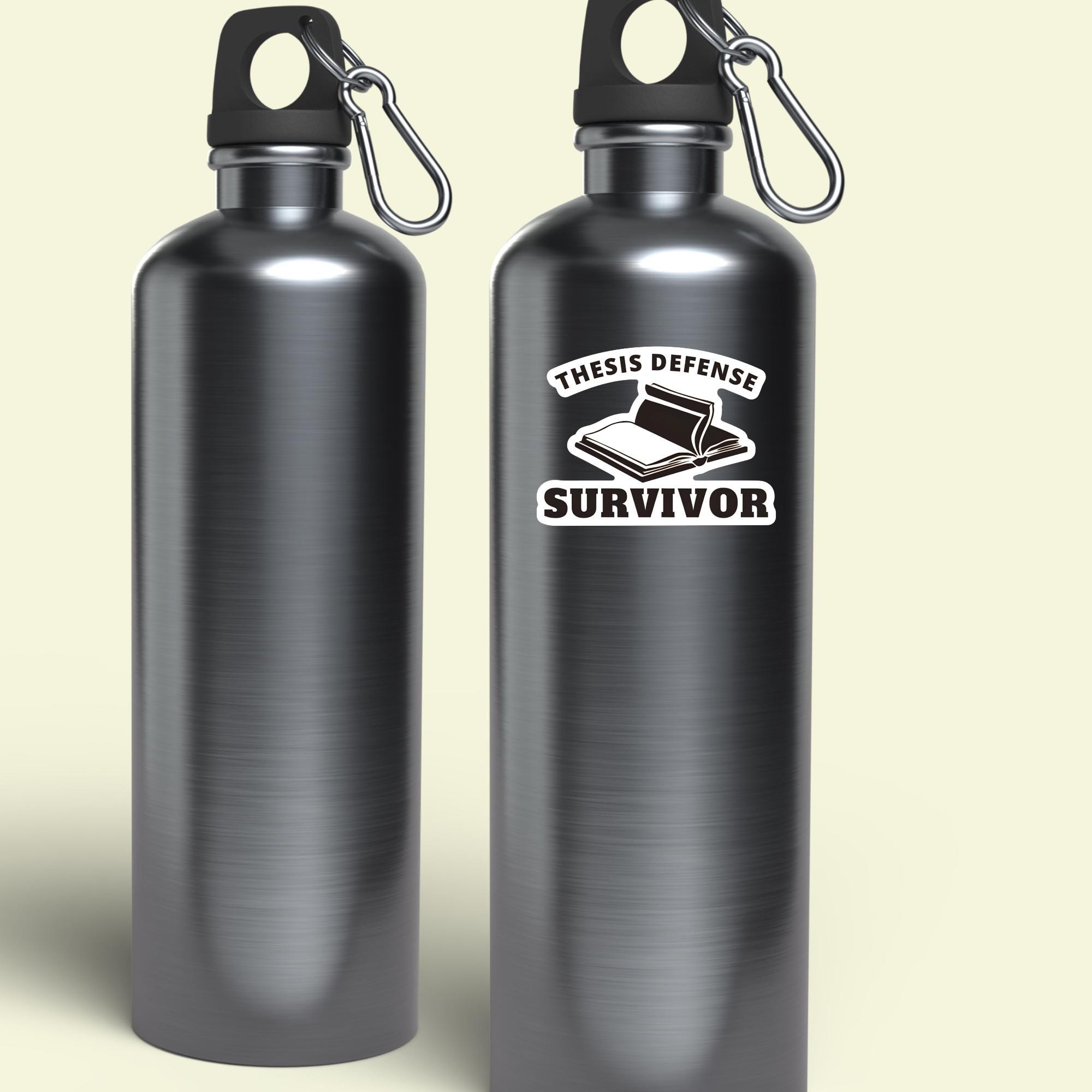 Thesis Defense Survivor Sticker - Funny Graduation Vinyl Decal With ...
