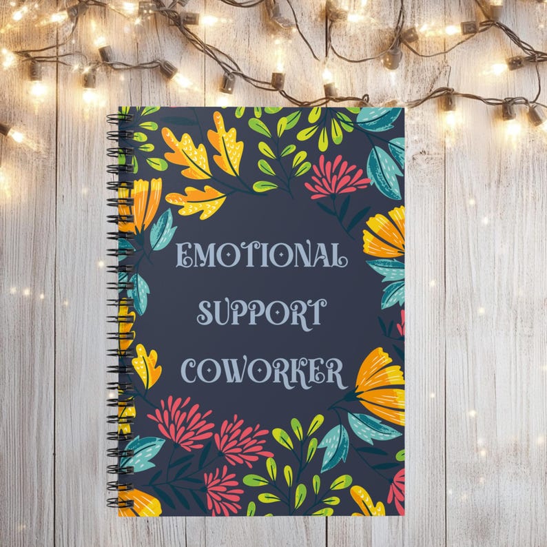 Cuaderno espiral divertido, diario de apoyo emocional para compañeros de trabajo, regalos laborales, regalo de Navidad para compañeros de trabajo, regalo de broma para la oficina, cuaderno de líneas rayadas imagen 6