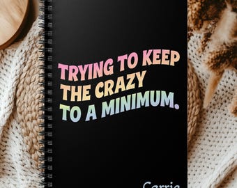 Personalized Funny Notebook For Self Care Journaling Custom Quote Journal Gift For Therapist Student Teacher Mental Health Organizer