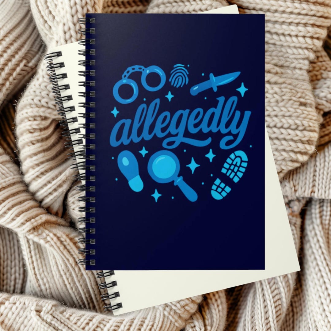 Allegedly True Crime Notebook Funny Spiral Journal for Podcast Fans ...