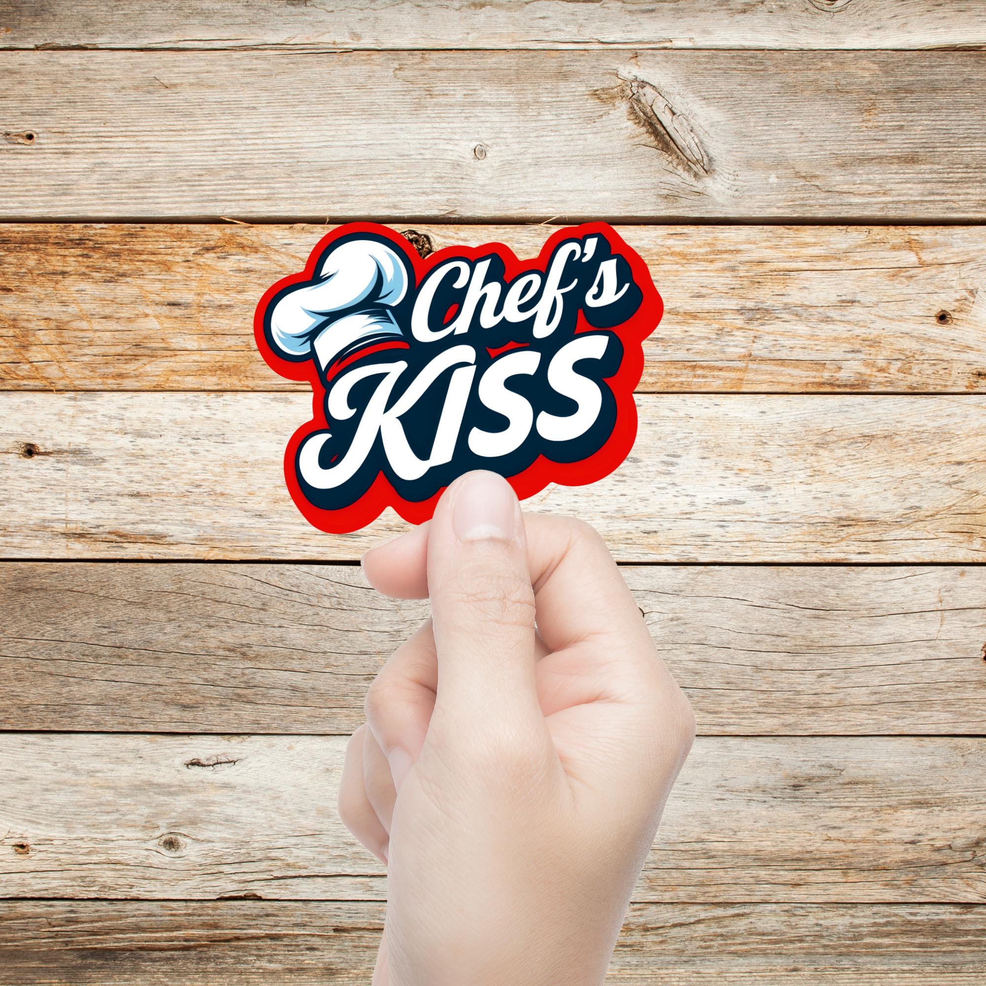 Chef's Kiss Sticker, Chef Vinyl Decal, Chefs Hat, Laptop & Kitchen ...