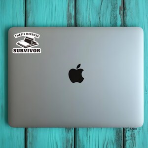 Thesis Defense Survivor Sticker - Funny Graduation Vinyl Decal With ...