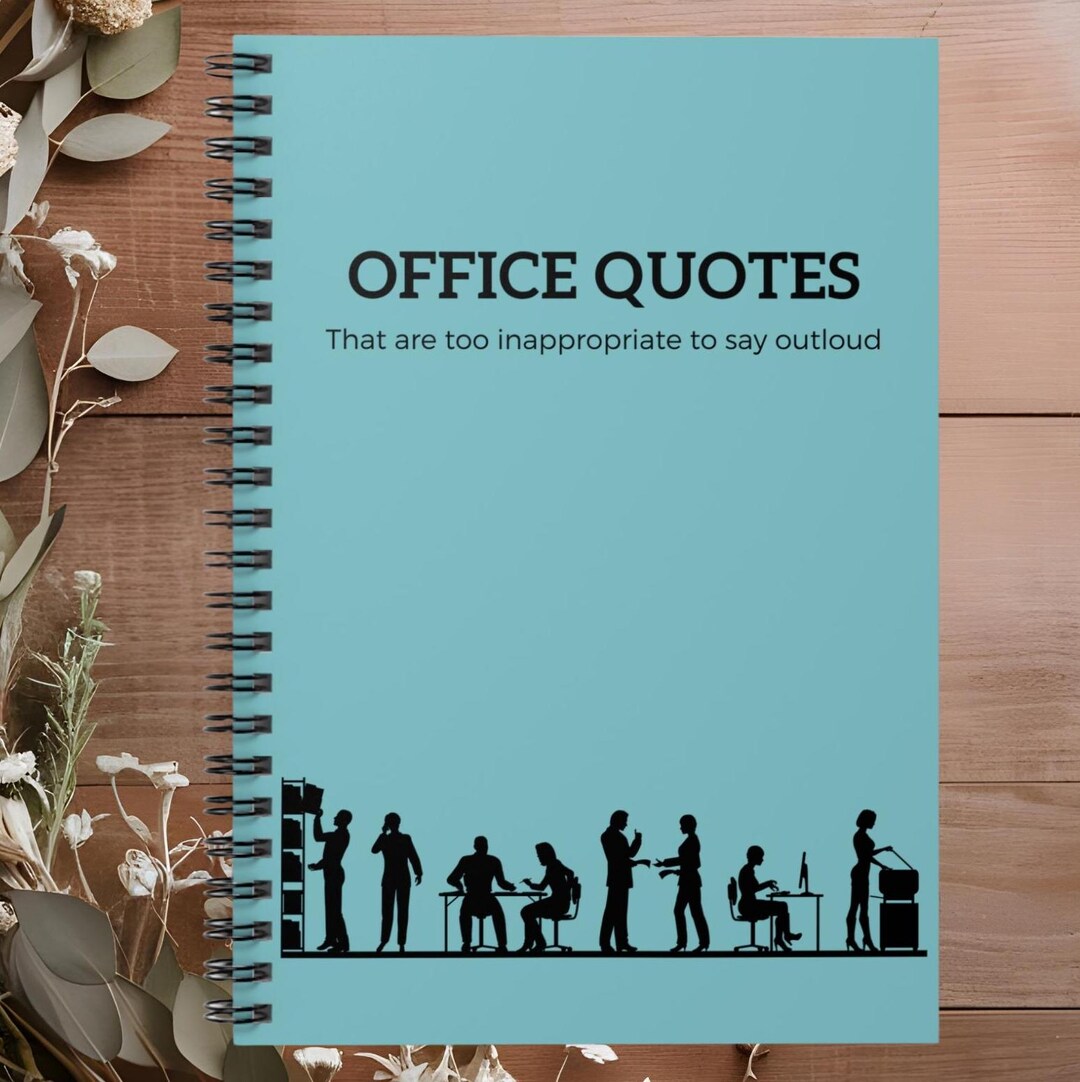 Inappropriate Coworker Gift Funny Office Notebook With Sarcastic Quotes ...
