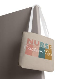 Personalized Nurse Tote Bag - Custom Name Nursing Gift - Nurse Appreciation Week Gift