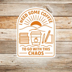 Teacher Sticker Funny Chaos Coordinator Vinyl Waterproof Coffee School Gift Laptop Water Bottle Classroom Decor Back To School