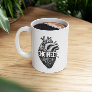 Biomedical Engineer Mug, Mechanical Heart mug, Gift for engineering student, graduate gift, graduation, biomedical gift, engineering program