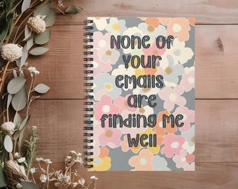 Funny office notebook, notebook, funny notebook, work gift, spiral notebook, work notebook, notepad, coworker gift, boss gift, gift for her