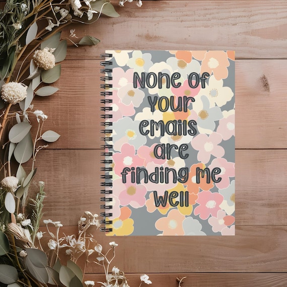 Funny office notebook, notebook, funny notebook, work gift, spiral notebook, work notebook, notepad, coworker gift, boss gift, gift for her