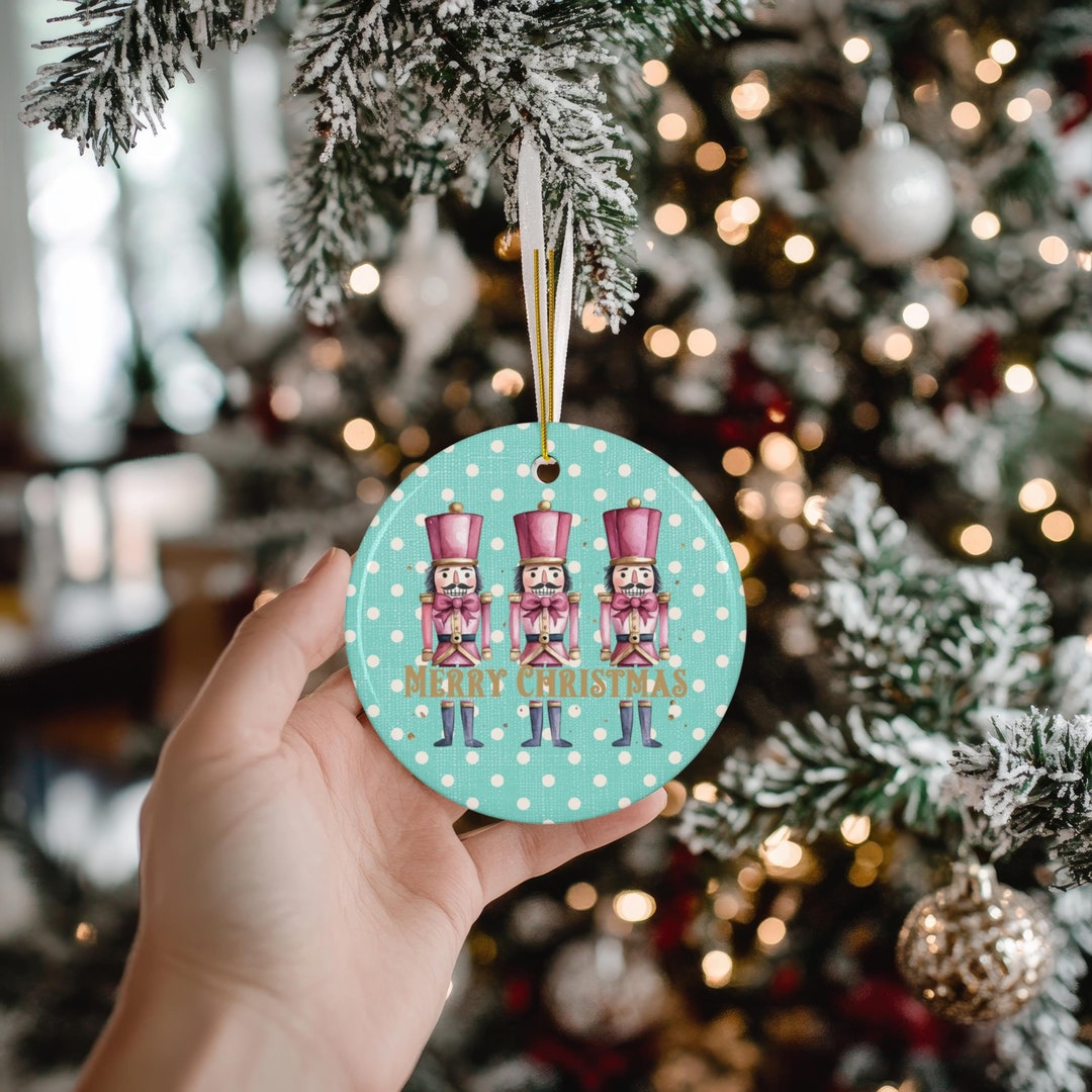 Retro Nutcracker Christmas Ornament, Festive Ceramic Decorations ...