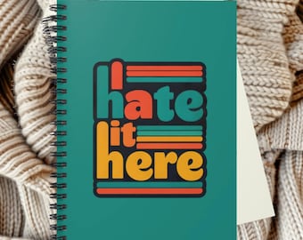 Cuaderno espiral divertido, cuaderno divertido, cuaderno de trabajo, cuaderno sarcástico divertido, diario divertido para mamá, cuaderno de regalo para compañero de trabajo