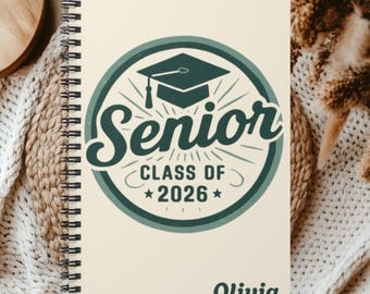 Personalized Senior Year Notebook Class Of 2026 Graduation Gift For High School Students Custom Name Journal Back To School Graduation Book