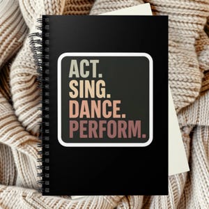 Darstellende Kunst Notizbuch 15x20 | Akt Singen Tanz Aufführen Zeitschrift | Theater-Kind-Geschenk | Musiktheater-Notizenbuch