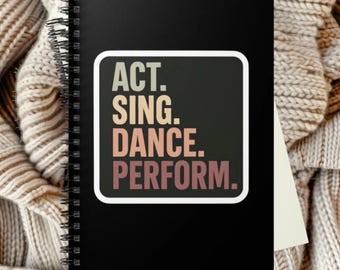 Darstellende Kunst Notizbuch 15x20 | Akt Singen Tanz Aufführen Zeitschrift | Theater-Kind-Geschenk | Musiktheater-Notizenbuch