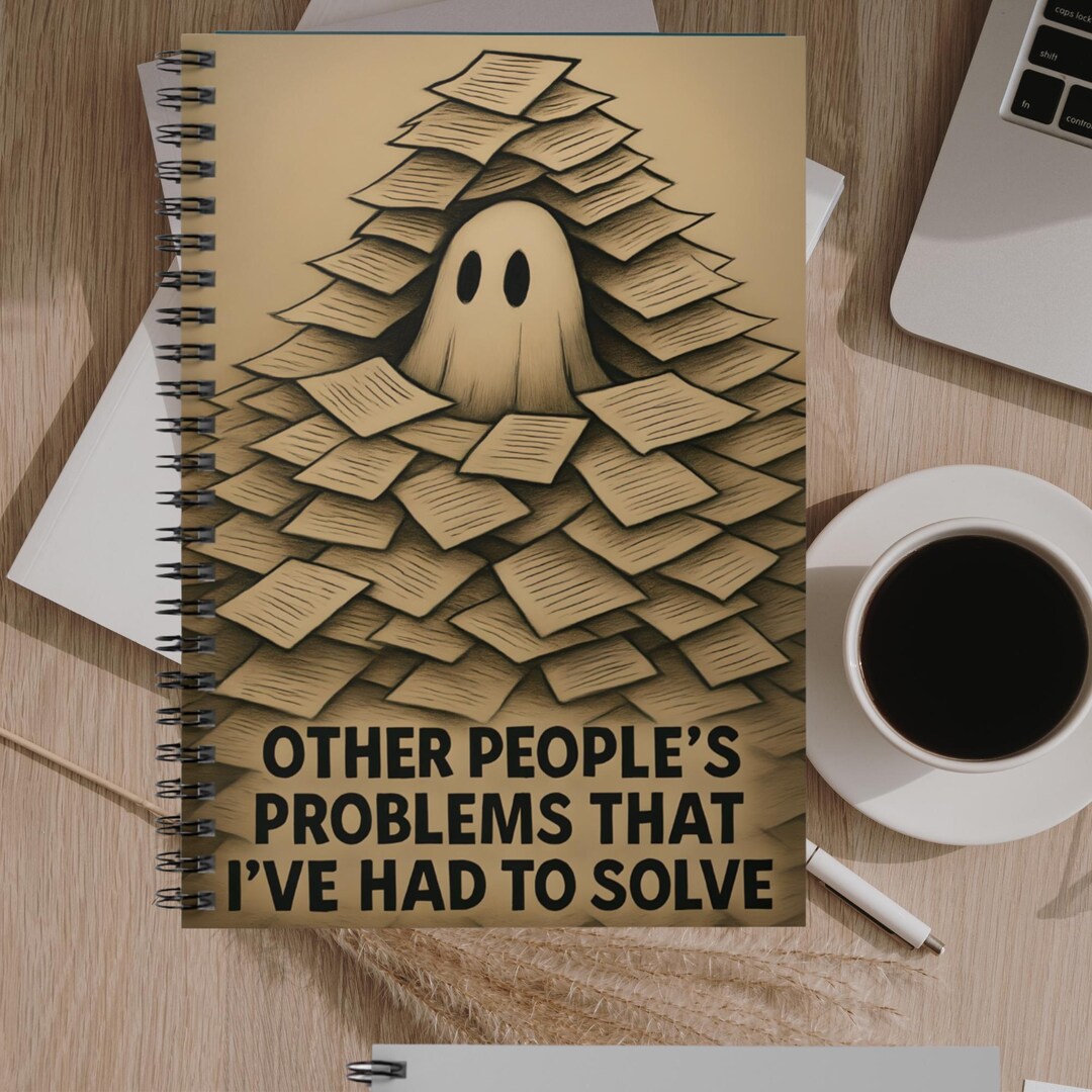 Snarky Ghost Notebook Funny Halloween Office Gift Other Peoples ...