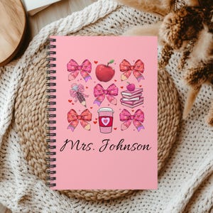 Personalized Teacher Gift Custom Notebook - Ruled Line, Custom Teacher Gift, Valentine gift for teacher, Teacher Appreciation Gift