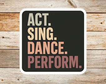 Drama Sticker For Performers Dancers Theater Kids Drama Teachers Waterproof Vinyl Sticker For Journaling Laptops School Supplies Gift