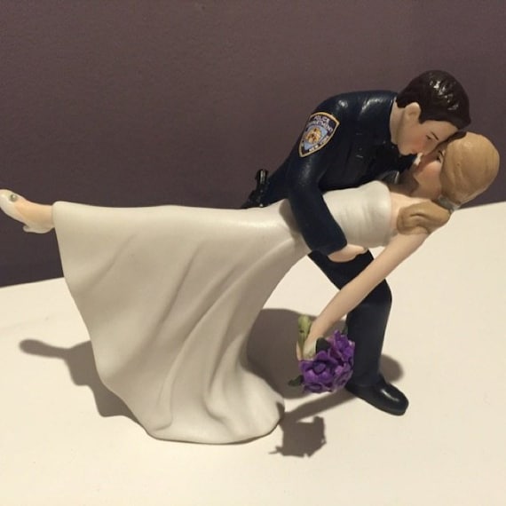 Police Officer Cop Groom Uniform Wedding Cake Topper Dance Etsy Police Officer Cop Groom Uniform Wedding Cake Topper Dance Etsy