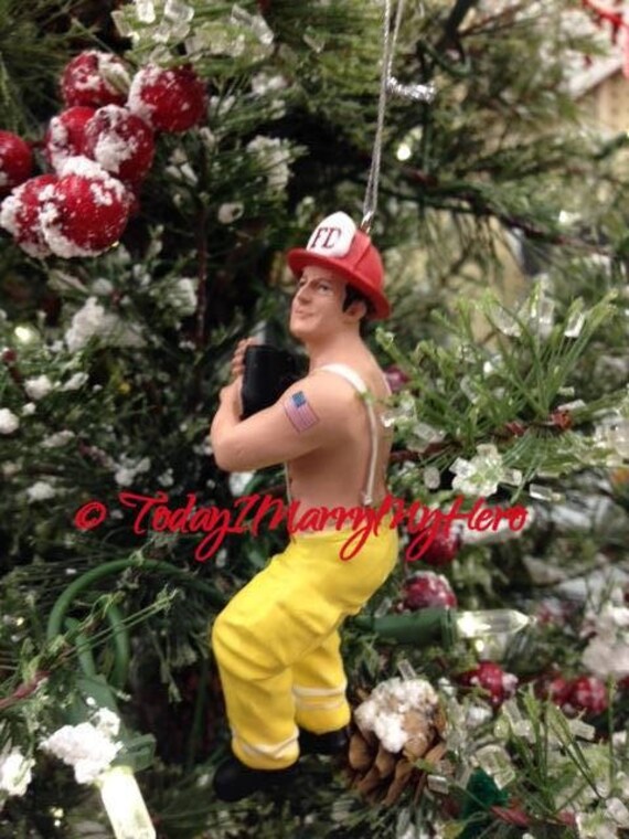 Hunk Fireman Firefighter Christmas Ornament Stocking Stuffer Etsy image 0 - Hunk Fireman Firefighter Christmas Ornament Stocking Stuffer Etsy