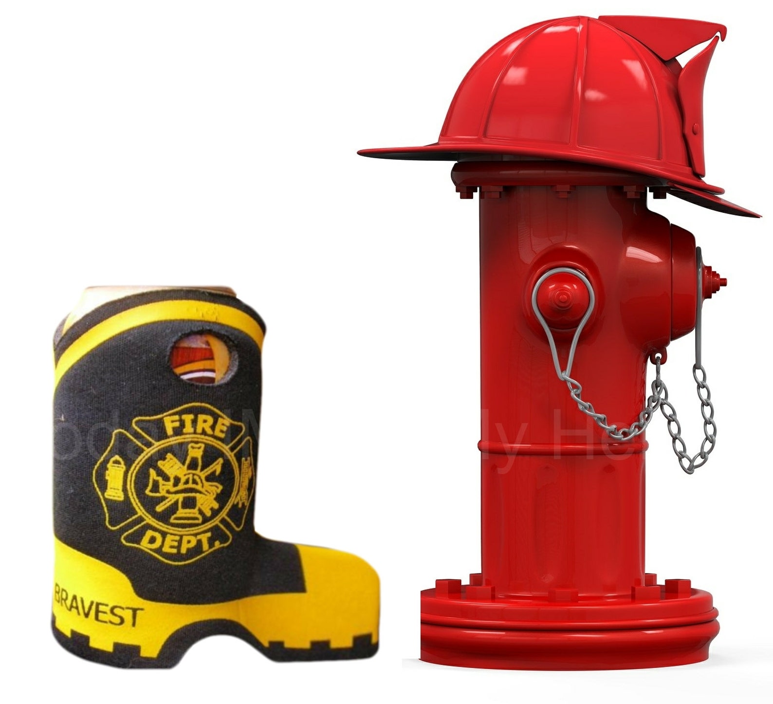 Fire department dept Boot wedding beer can bottle cooler Etsy