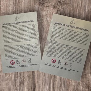 Veiligheidsinstructies PLA, Epoxyhars, Beton, Glas en Keramiek (100 stuks)