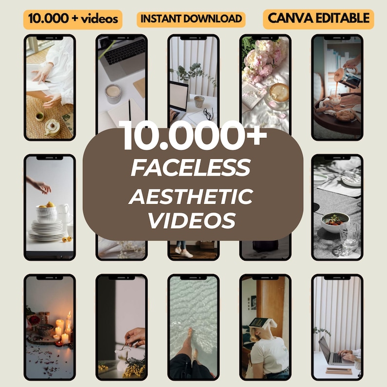 10.000+ Faceless Aesthetic Videos + Story, DFY, Aesthetic Video ...