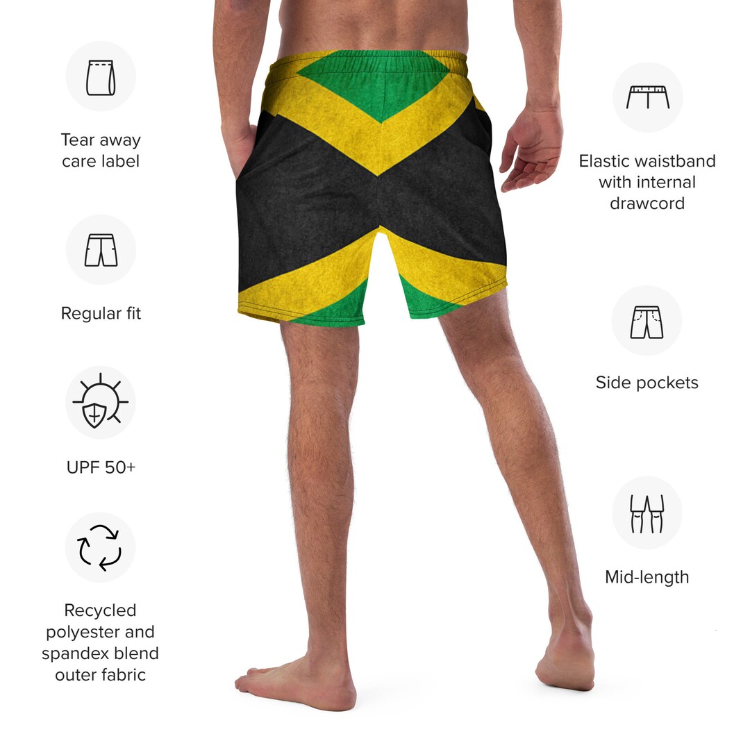 Jamaican Flag Design Men's Swim Trunks Etsy