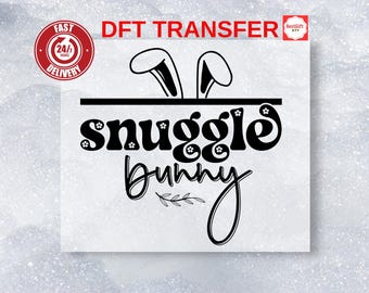 Snuggle Bunny Easter DTF Heat Transfer, Ready to Press Shirt Graphic