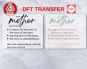 Mother Definition Heat Transfer, Coordinator Chaos Shirt Design (Ready to Press DTF)