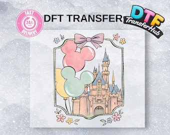Transfert DTF Princess Castle, conception de presse à chaud de conte de fées (prête à presser)