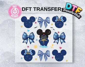 Transfert DTF Disney Cruise Line, Mickey Cruise, prêt à presser, DTF personnalisé bricolage, conception de film de transfert thermique