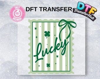 Retro Lucky Irish Day DTF Print, St Patrick's Day Heat Transfer